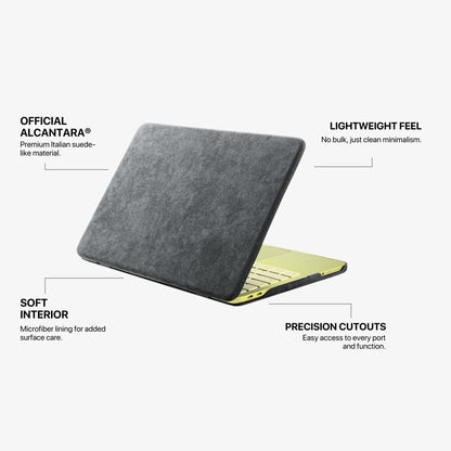 Alcantara MacBook Neo Cover – For 13 inch (2026) – Nardo Gray