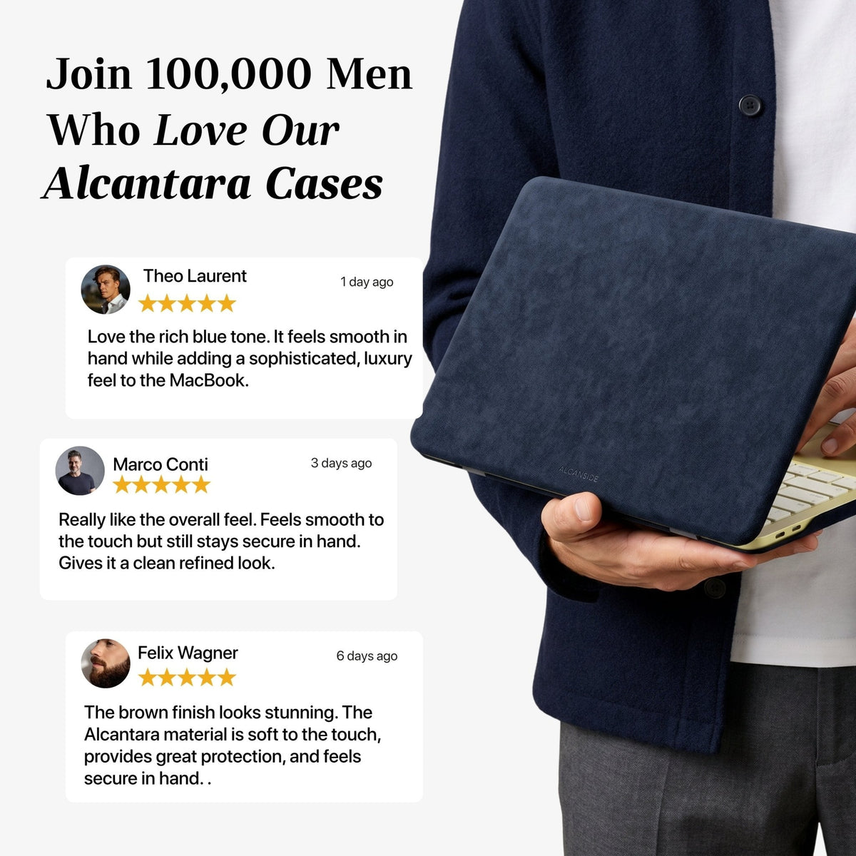 Alcantara MacBook Neo Cover – For 13 inch (2026) – Navy Blue