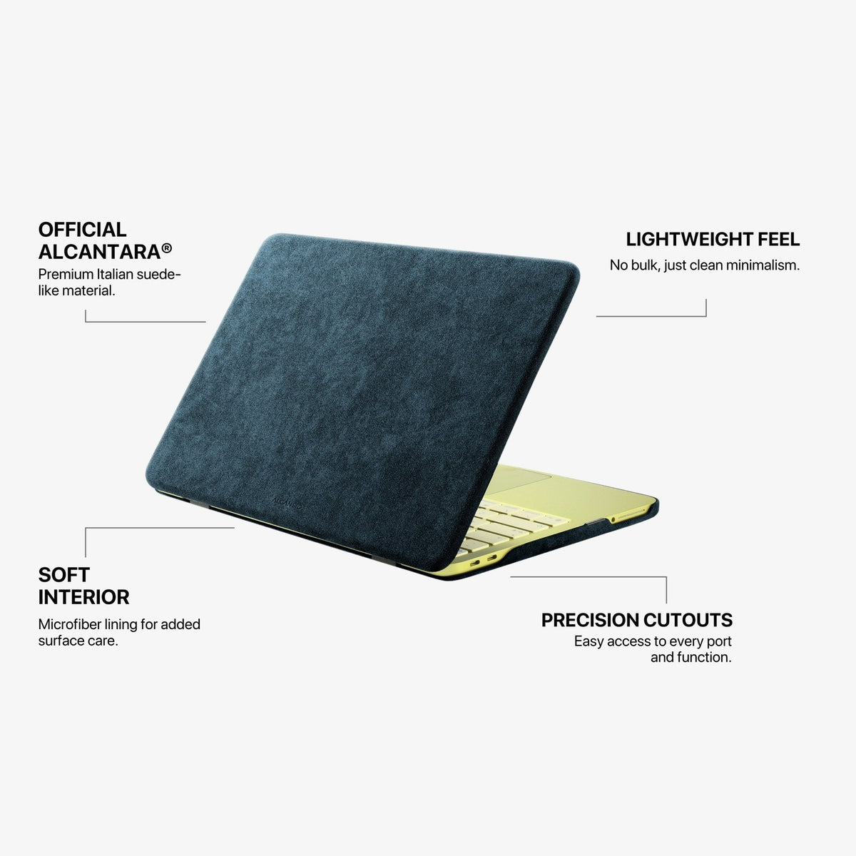 Alcantara MacBook Neo Cover – For 13 inch (2026) – Ocean Blue
