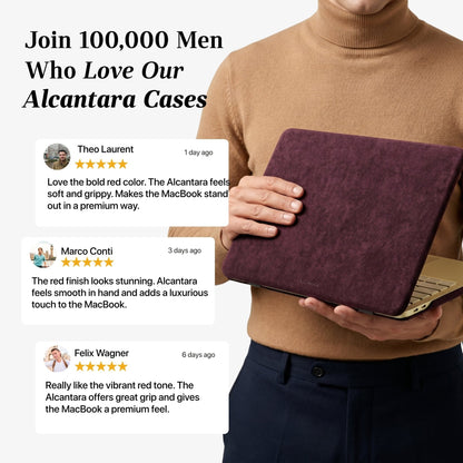 Alcantara MacBook Neo Cover – For 13 inch (2026) – Wine Red