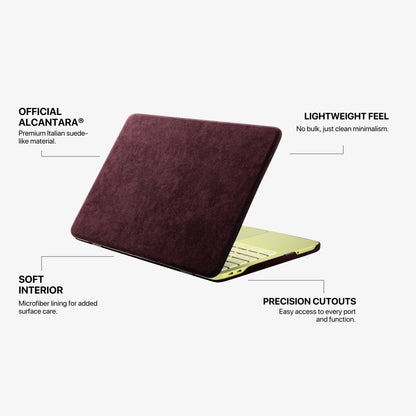 Alcantara MacBook Neo Cover – For 13 inch (2026) – Wine Red