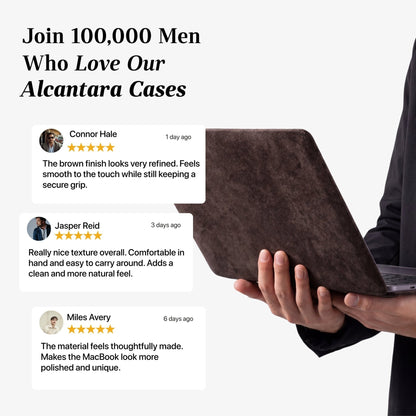 Alcantara MacBook Pro & Pro Max Cover - For 14 inch (2021-2025) - Chocolate Brown