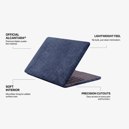 Alcantara MacBook Pro & Pro Max Cover - For 14 inch (2021-2025) - Ocean Blue