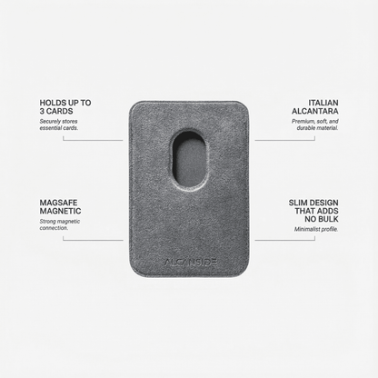 Alcantara MagSafe Wallet - Nardo Gray