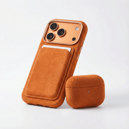 Alcantara MagSafe Wallet - Orange