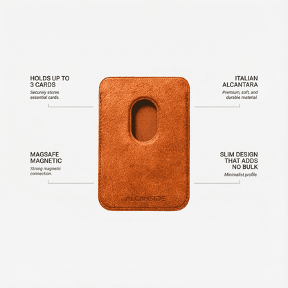 Alcantara MagSafe Wallet - Orange