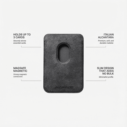 Alcantara MagSafe Wallet - Space Grey