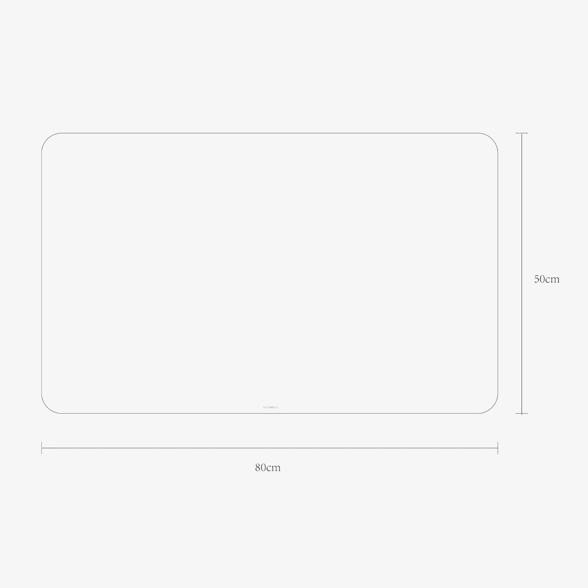 Alcantara Mousepad 80x50cm - Space Grey