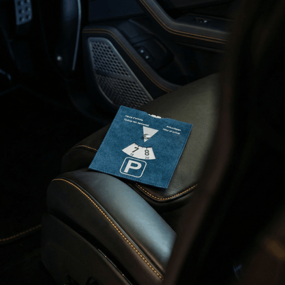Alcantara Parking Disc - Ocean Blue