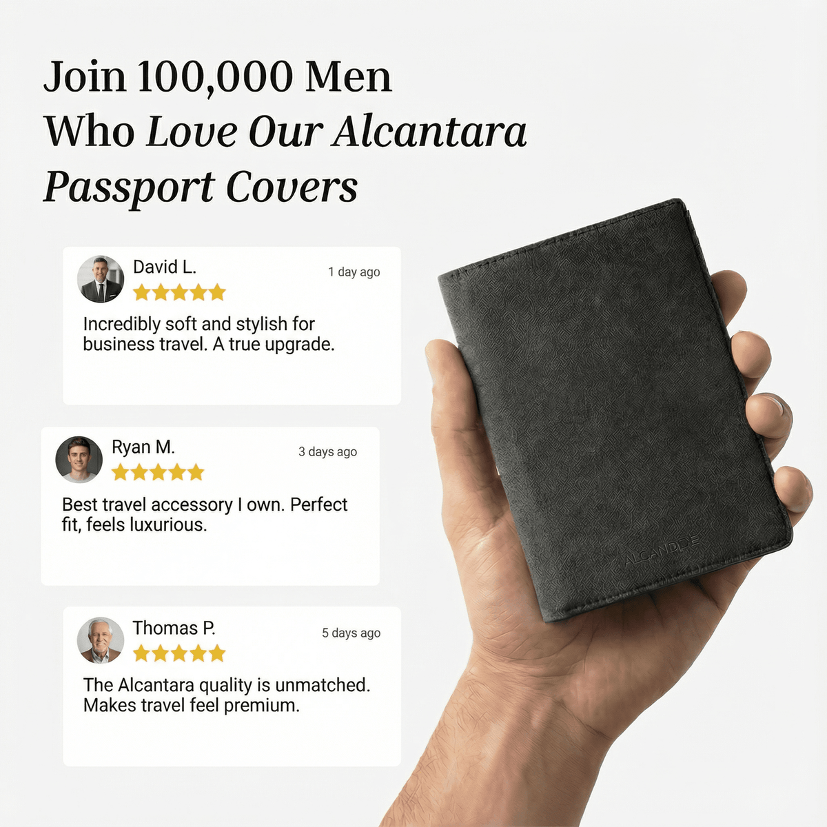 Alcantara Passport Cover - Space Grey