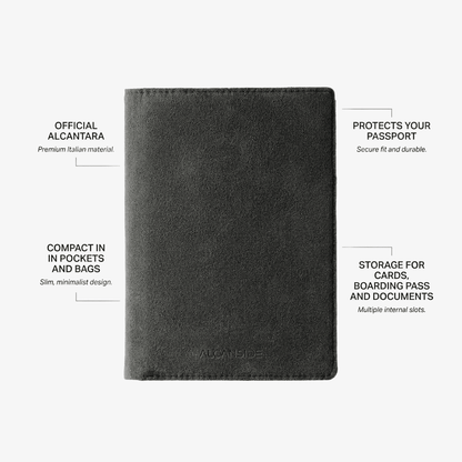 Alcantara Passport Cover - Space Grey