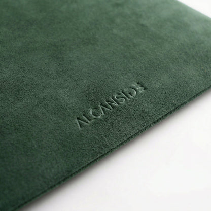 Alcantara Pouch - Midnight Green