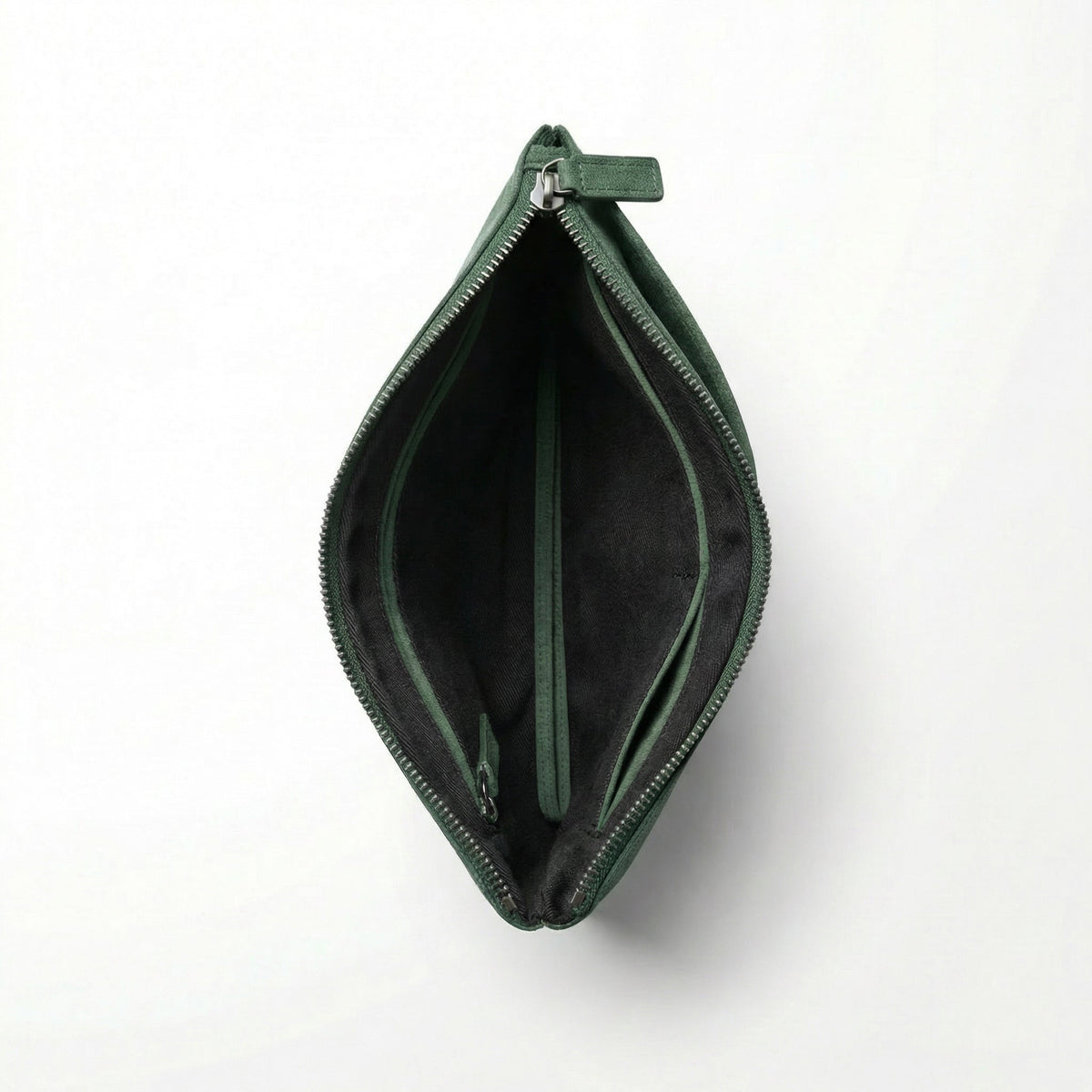Alcantara Pouch - Midnight Green