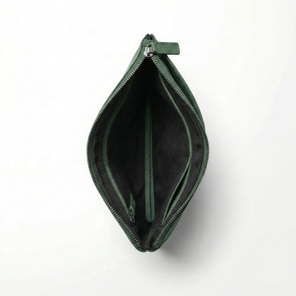 Alcantara Pouch - Midnight Green