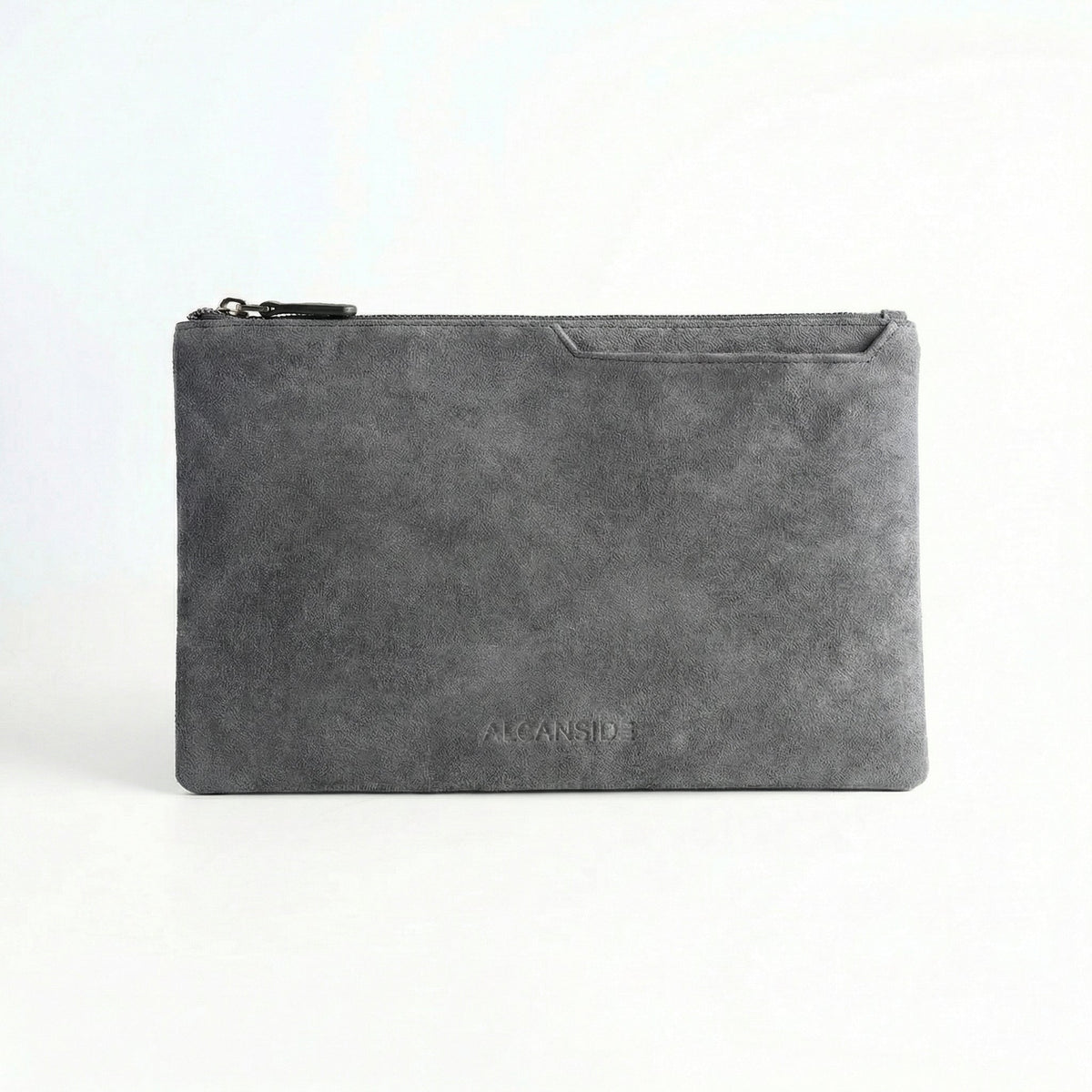 Alcantara Pouch - Nardo Gray