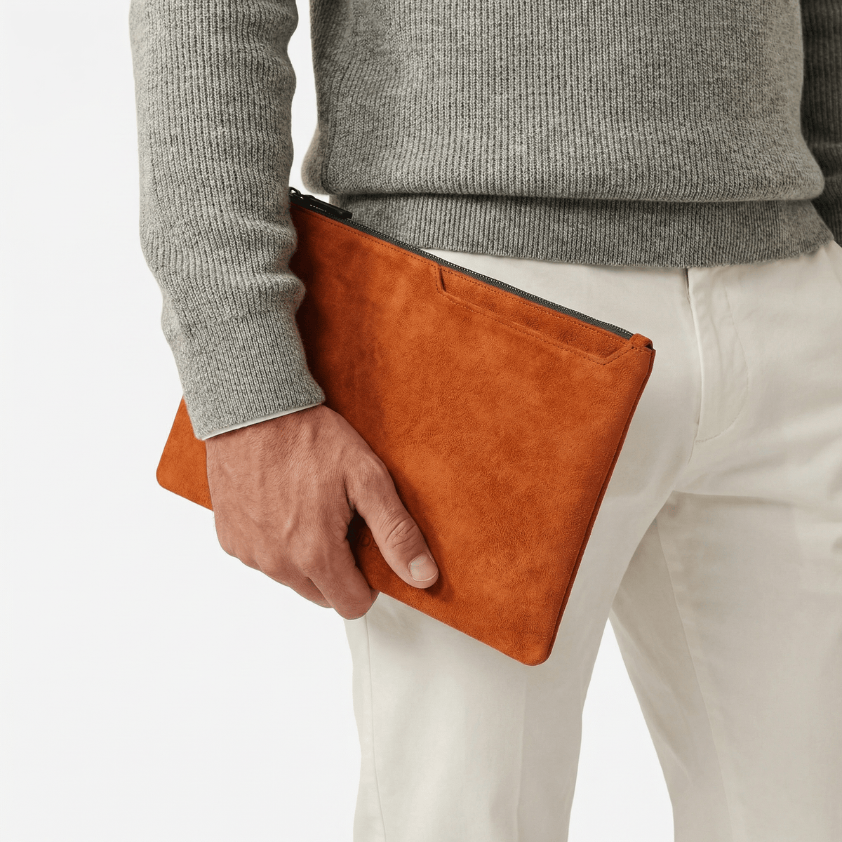 Alcantara Pouch - Orange