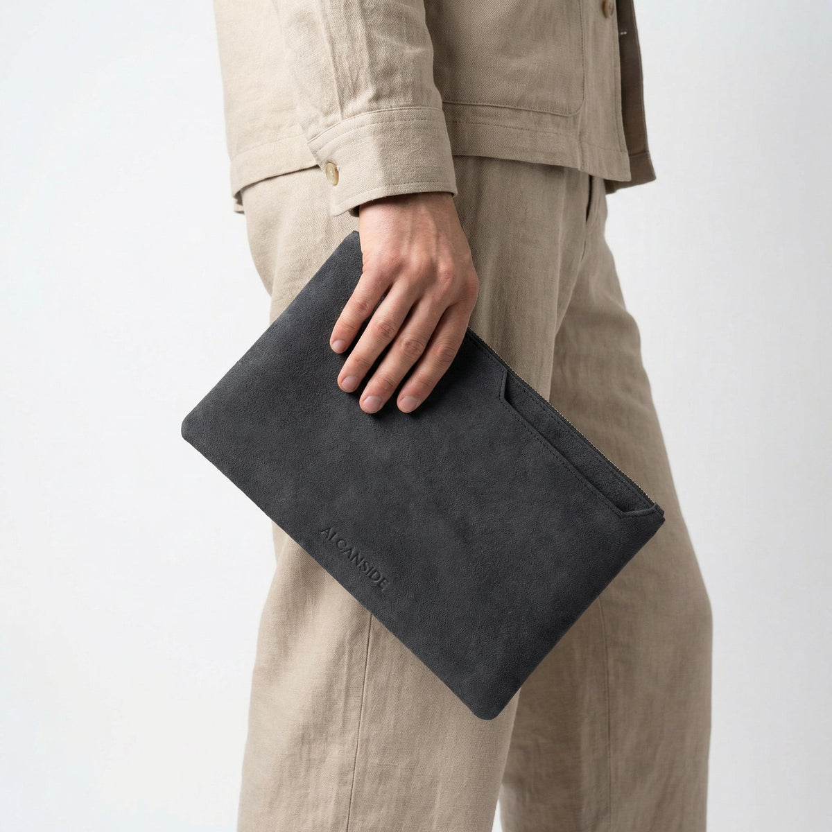 Alcantara Pouch - Space Grey