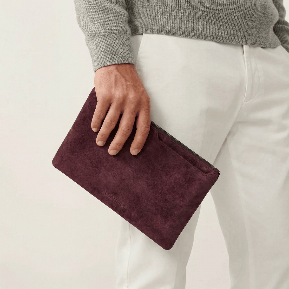 Alcantara Pouch - Wine Red