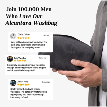 Alcantara Washbag - Space Grey