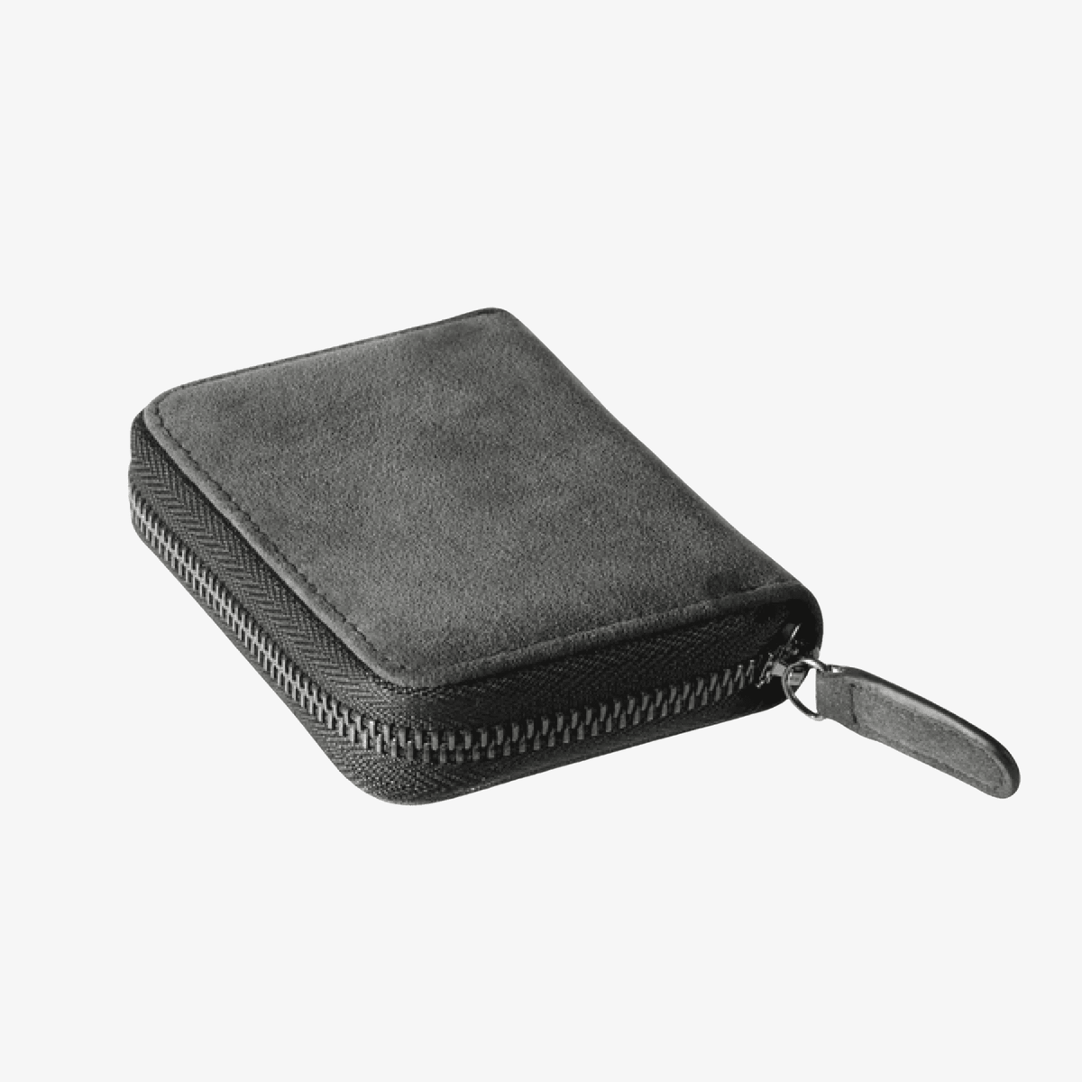 Credit Card - Alcantara Zipper Wallet - Space Grey