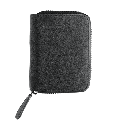 Credit Card - Alcantara Zipper Wallet - Space Grey