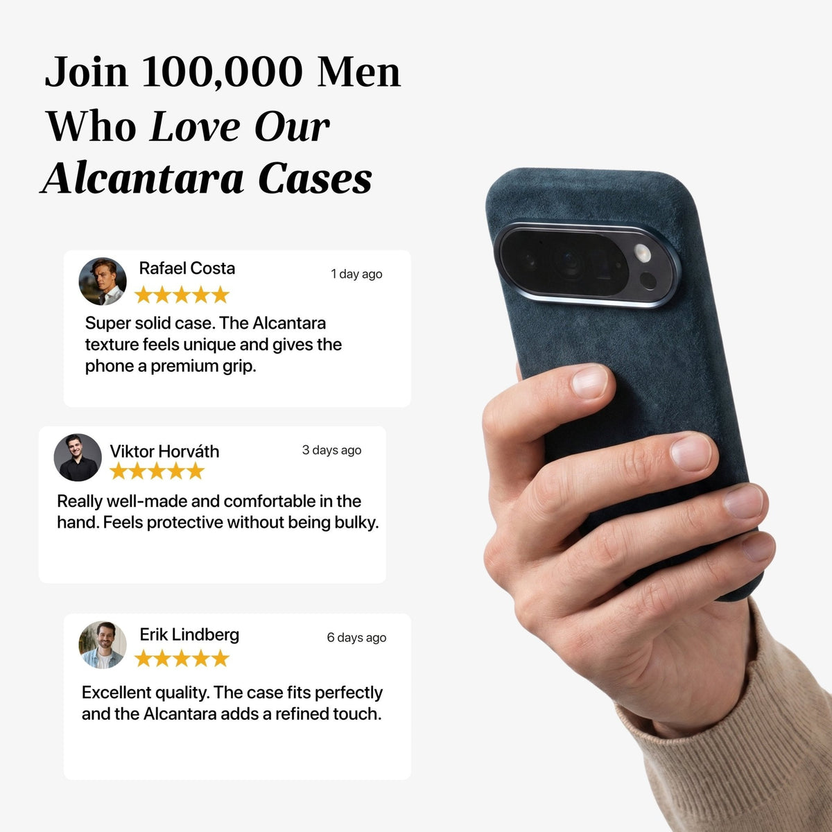 Google Pixel 10 Pro XL - Alcantara Case - Navy Blue