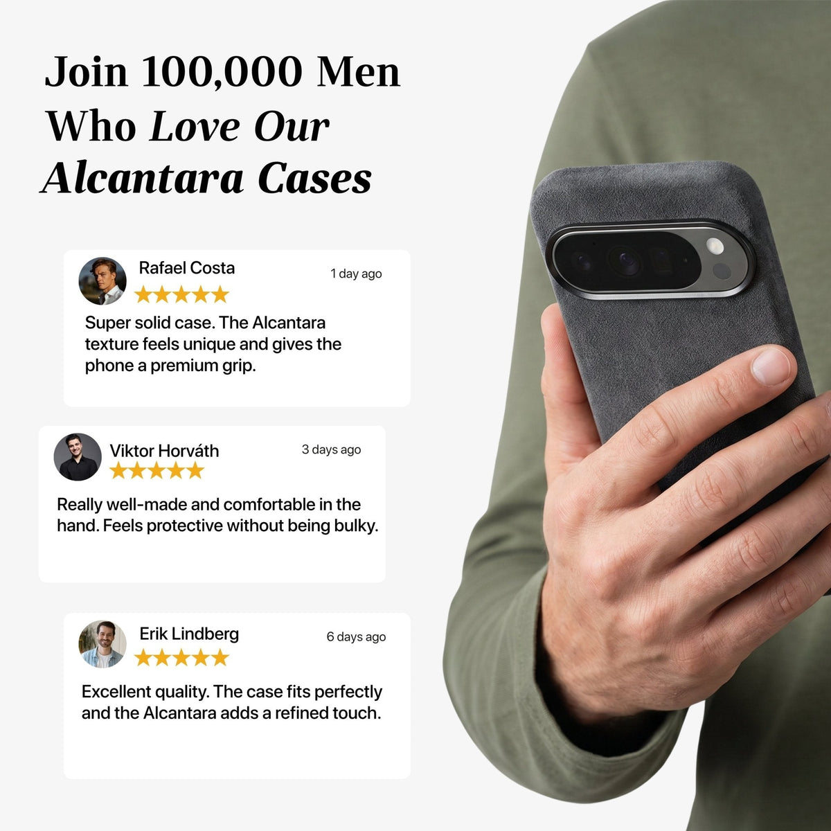 Google Pixel 10 Pro XL - Alcantara Case - Space Grey