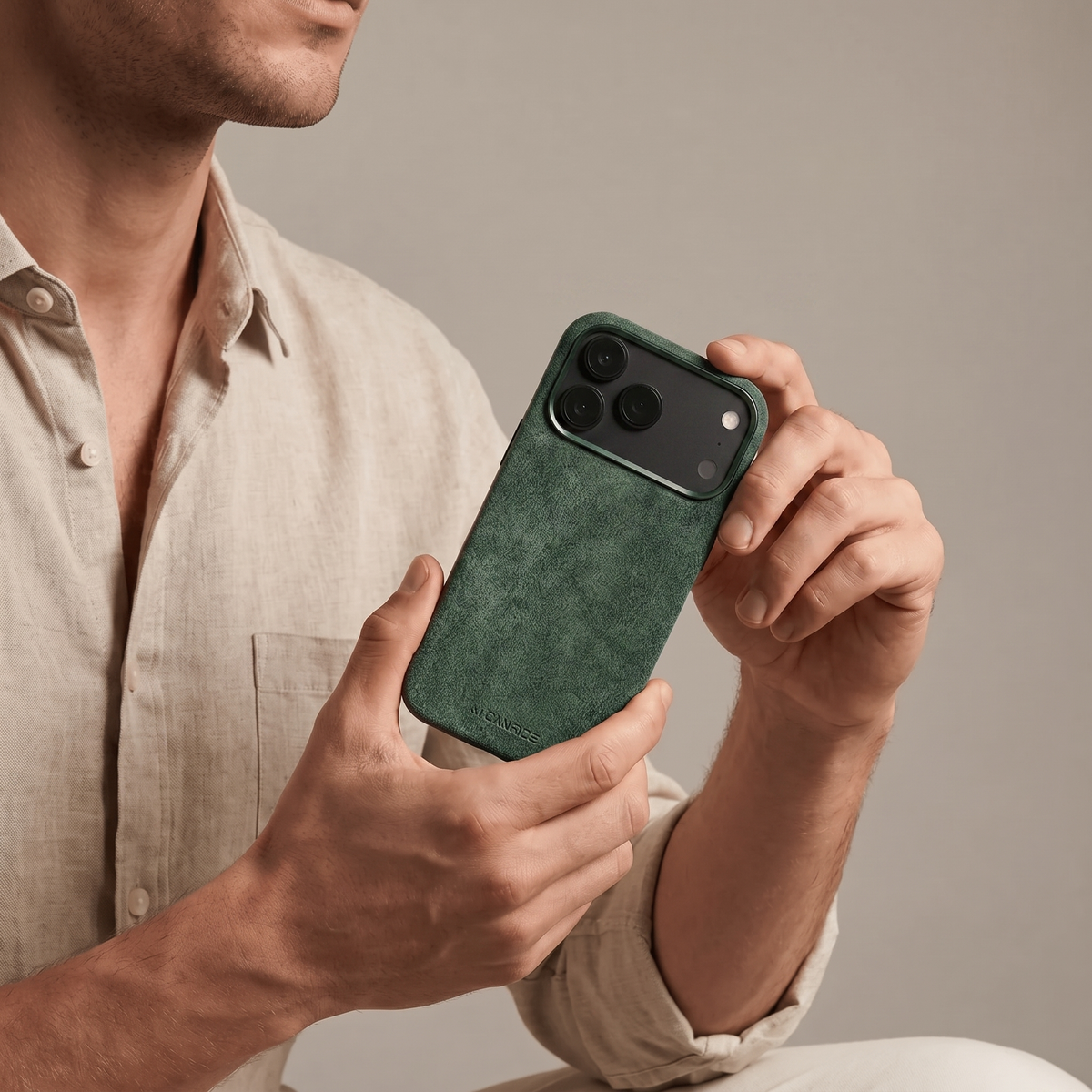 iPhone 18 Pro Max - Alcantara Case - Midnight Green