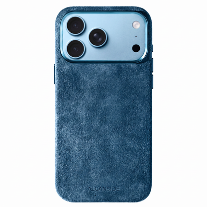 iPhone Alcantara Case - Ocean Blue