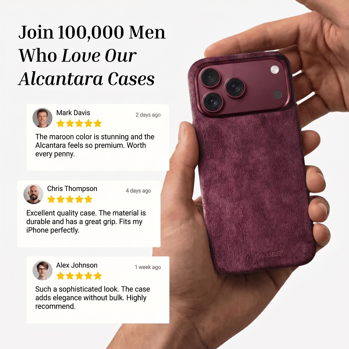 iPhone 18 Pro Max - Alcantara Case - Wine Red