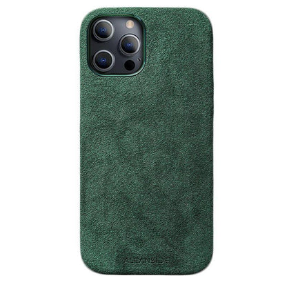 iPhone 12 & 12 Pro - Alcantara Case - Midnight Green