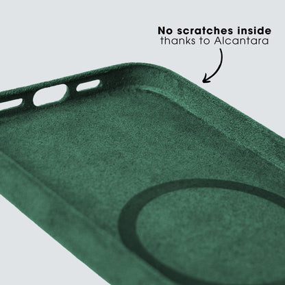 iPhone 12 Mini - Alcantara Case - Midnight Green