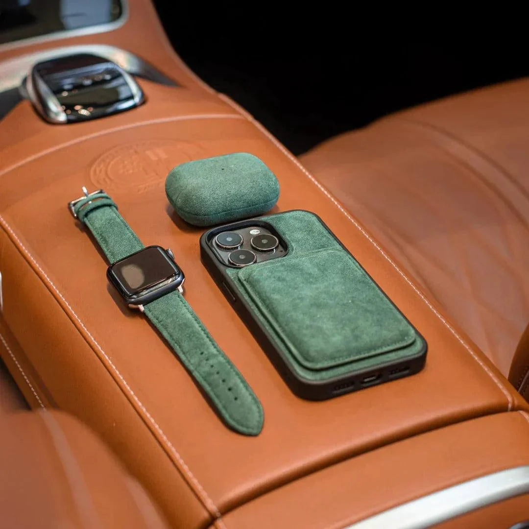 iPhone 13 Pro Max - Alcantara Back Cover - Midnight Green