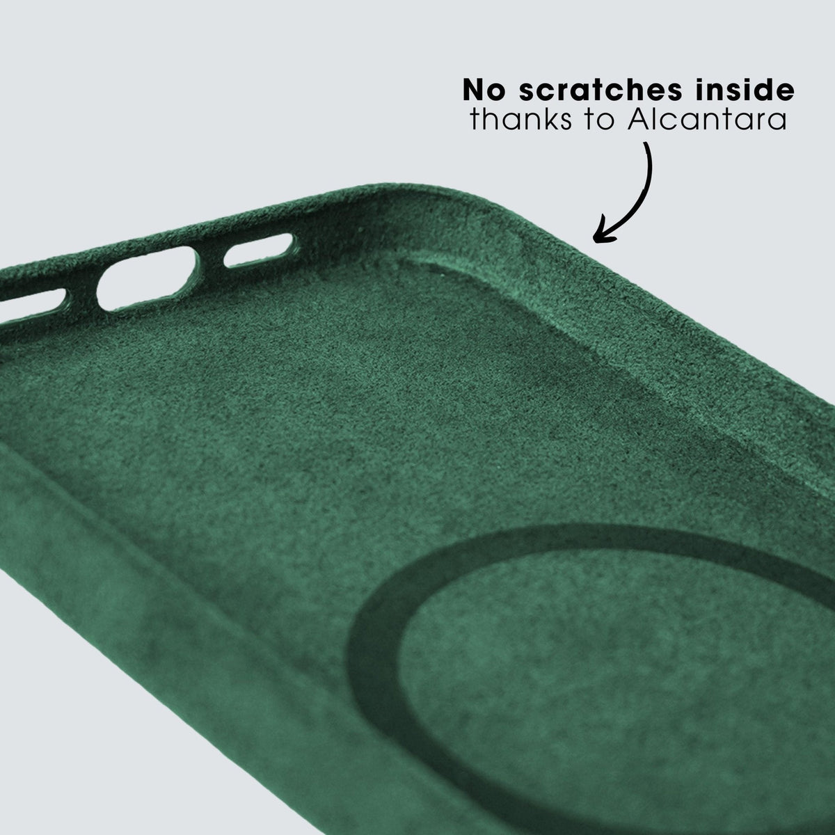 iPhone 13 Pro Max - Alcantara Case - Midnight Green