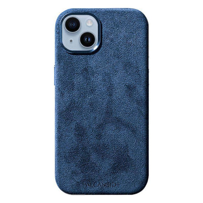 iPhone 14 - Alcantara Case - Ocean blue