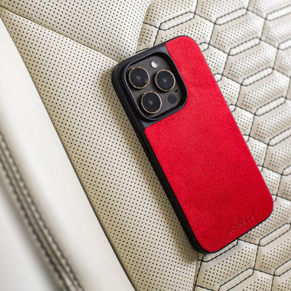 iPhone 14 Plus - Alcantara Back Cover - Red