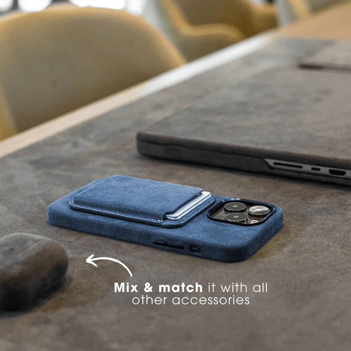 iPhone 14 Pro Max - Alcantara Case - Ocean blue