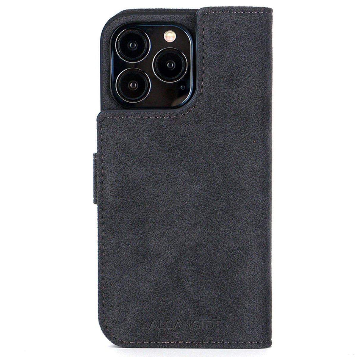 iPhone 14 Pro - Wallet Alcantara Case - Space Grey