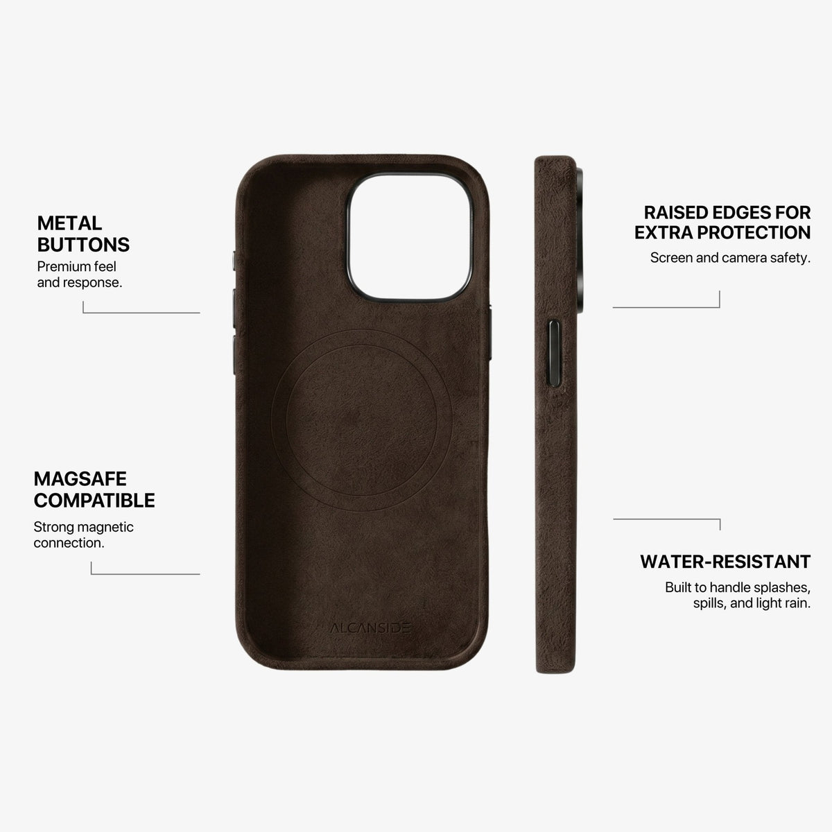 iPhone 15 - Alcantara Case - Chocolate Brown