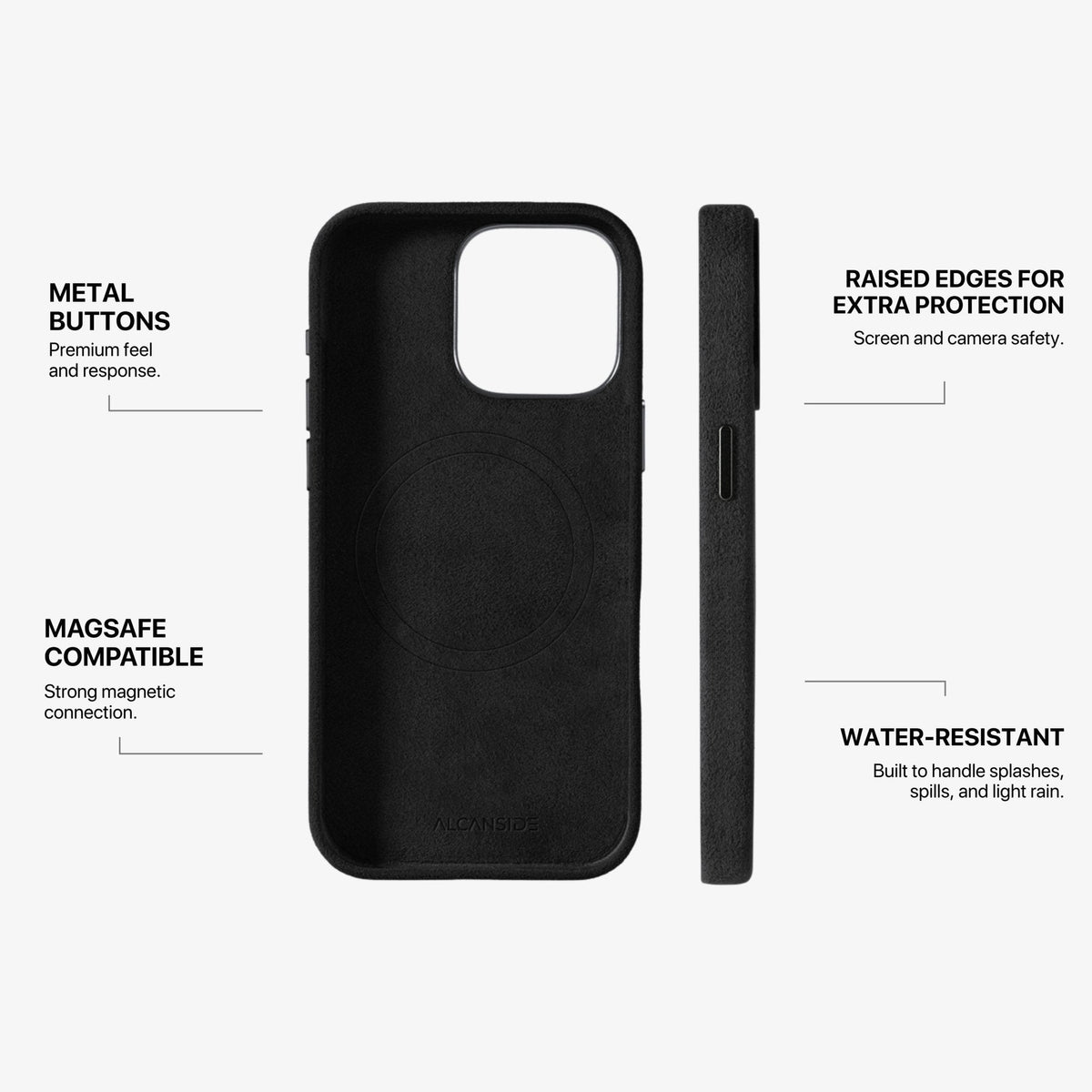 iPhone 15 - Alcantara Case - Deep Black