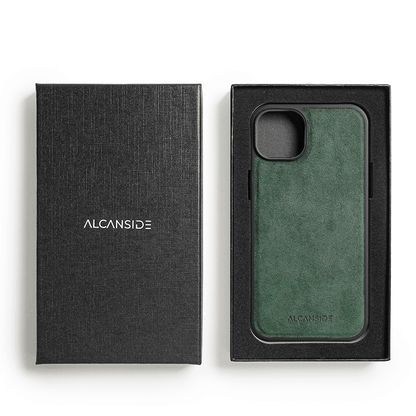iPhone 15 Plus - Alcantara Back Cover - Midnight Green