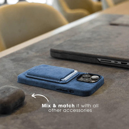 iPhone 15 Plus - Alcantara Case - Ocean blue
