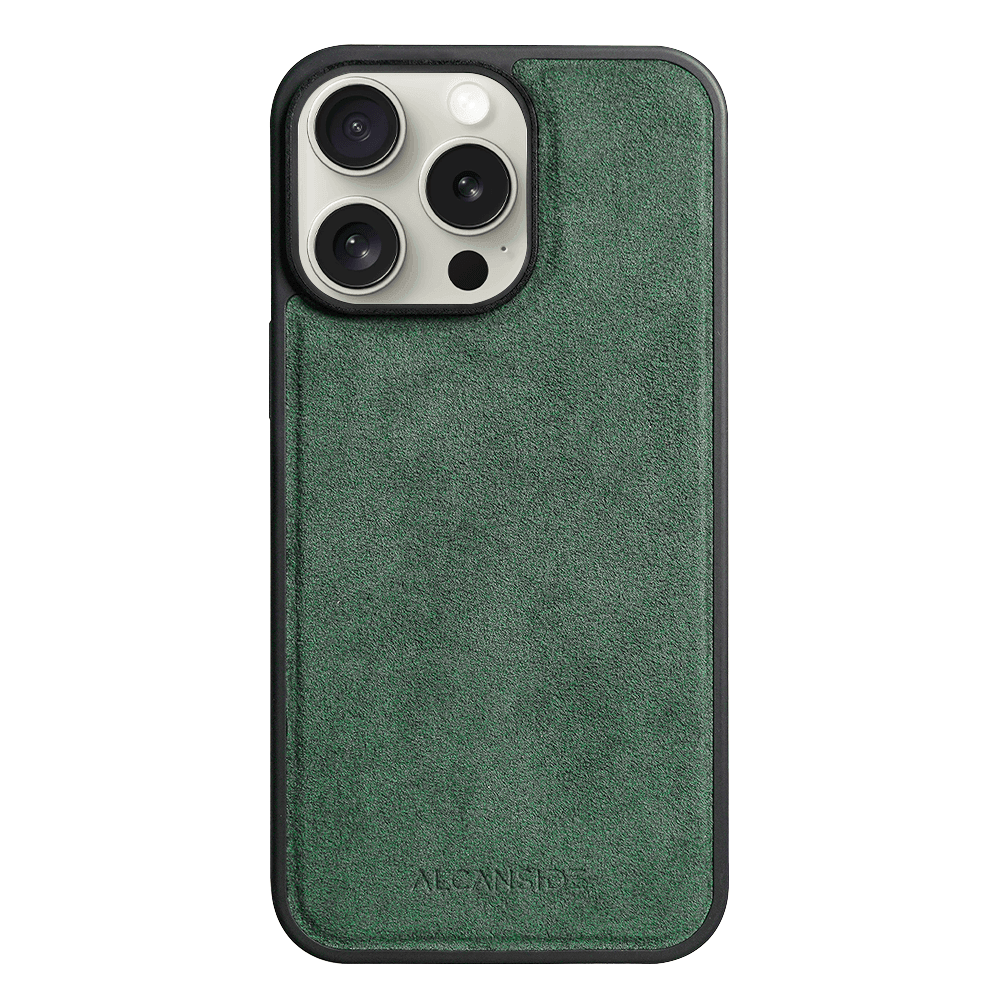 iPhone 15 Pro Max - Alcantara Back Cover - Midnight Green