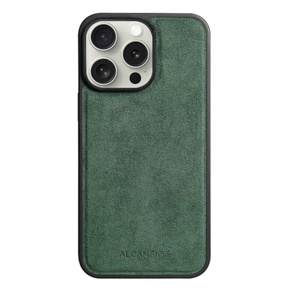 iPhone 15 Pro Max - Alcantara Back Cover - Midnight Green
