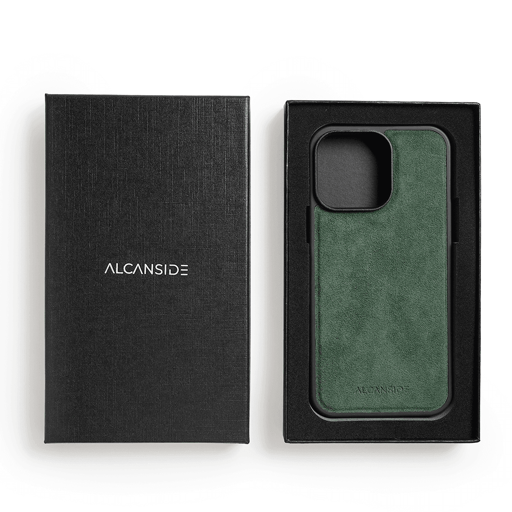 iPhone 15 Pro Max - Alcantara Back Cover - Midnight Green