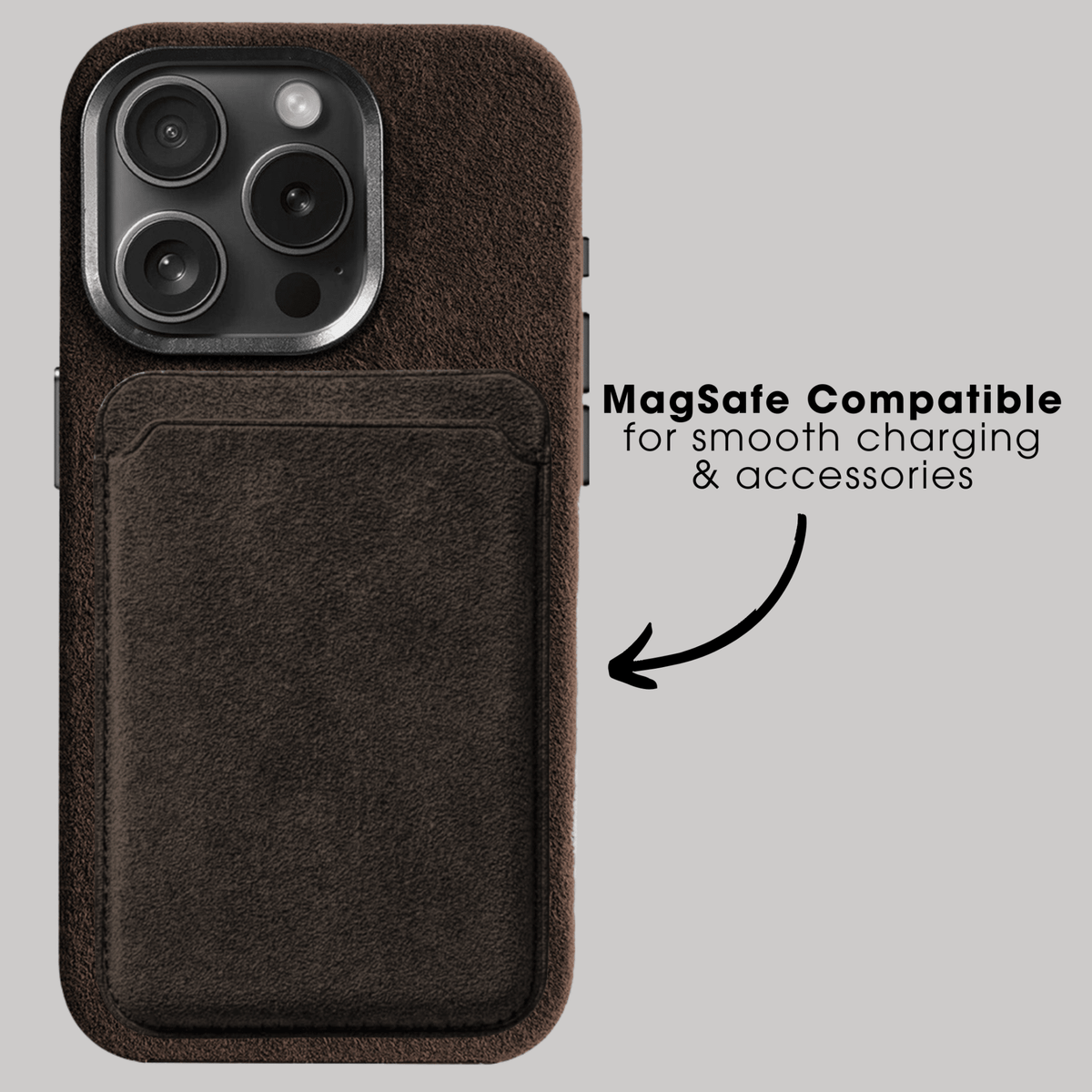 iPhone 15 Pro Max - Alcantara Case - Chocolate Brown