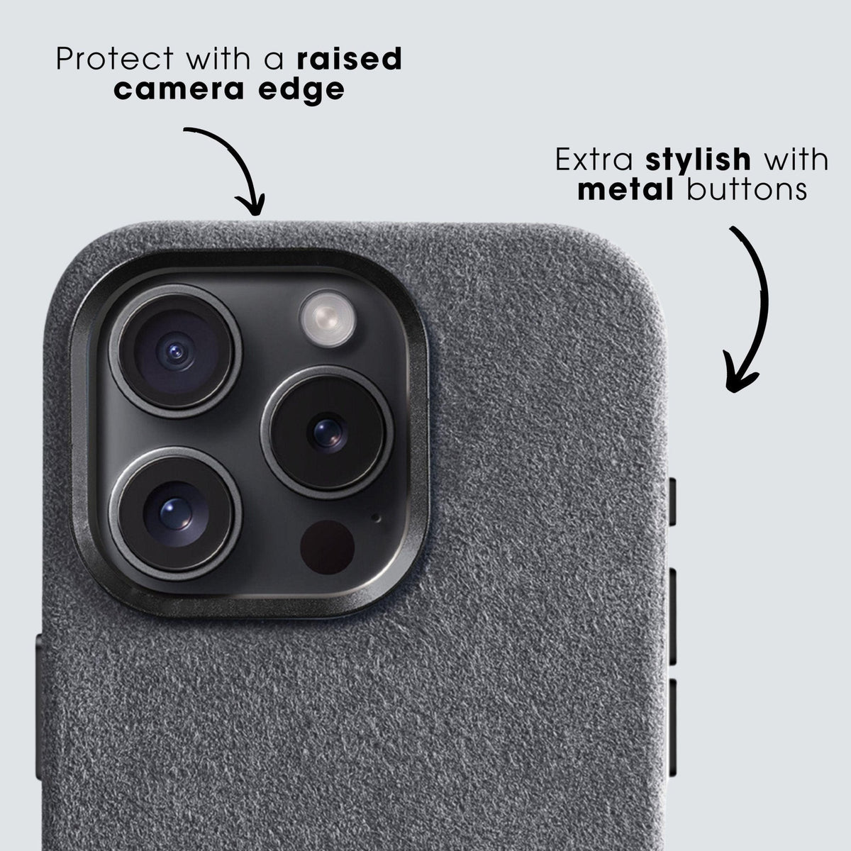 iPhone 15 Pro Max - Alcantara Case - Nardo Gray