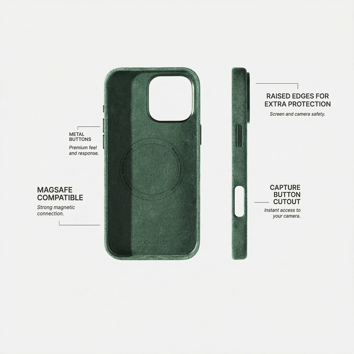 iPhone 16 Pro - Alcantara Case - Midnight Green