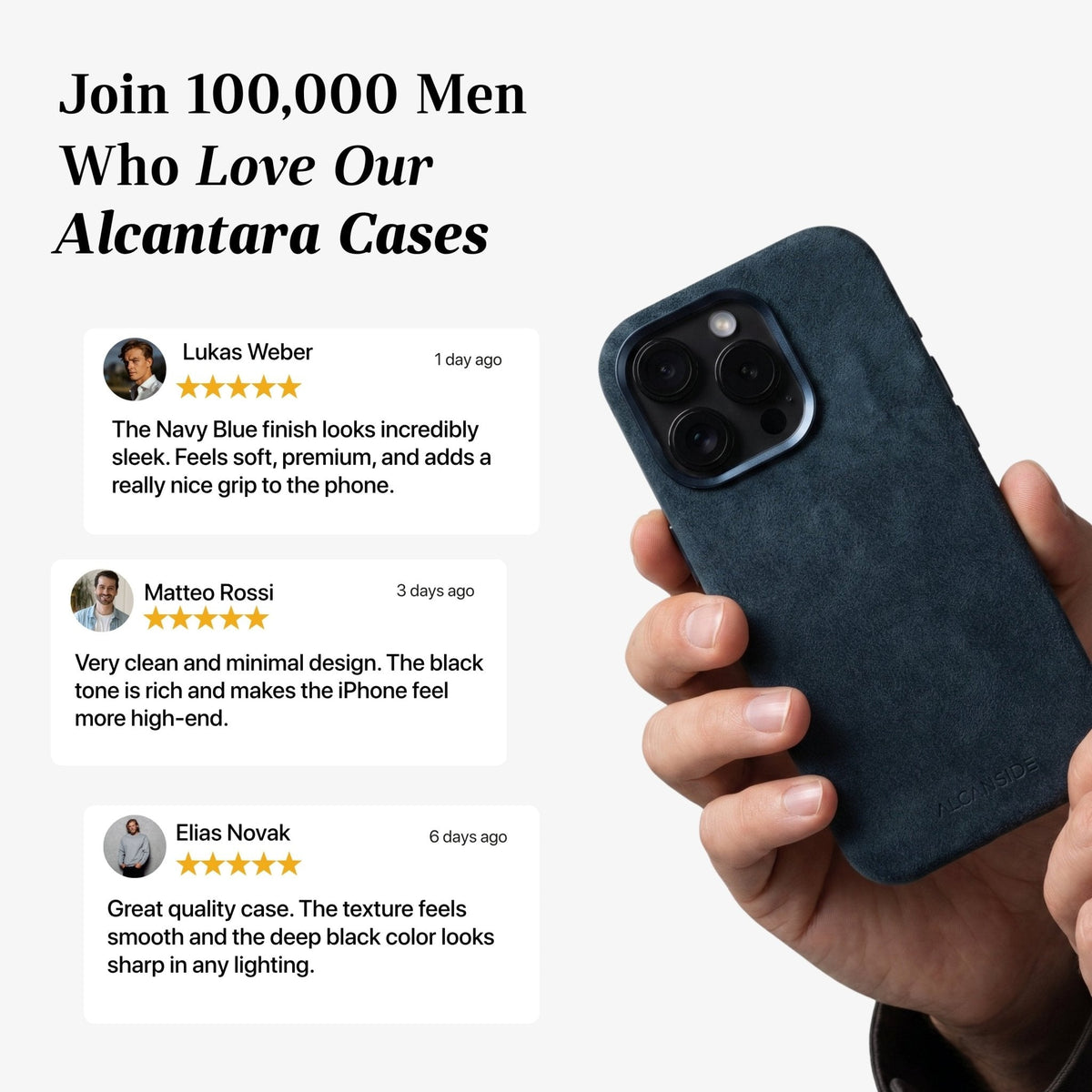 iPhone 16 Pro - Alcantara Case - Navy Blue
