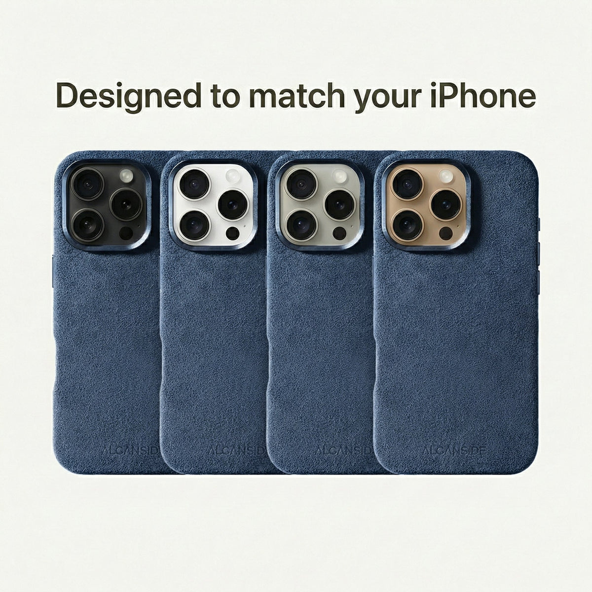 iPhone 16 Pro - Alcantara Case - Ocean blue